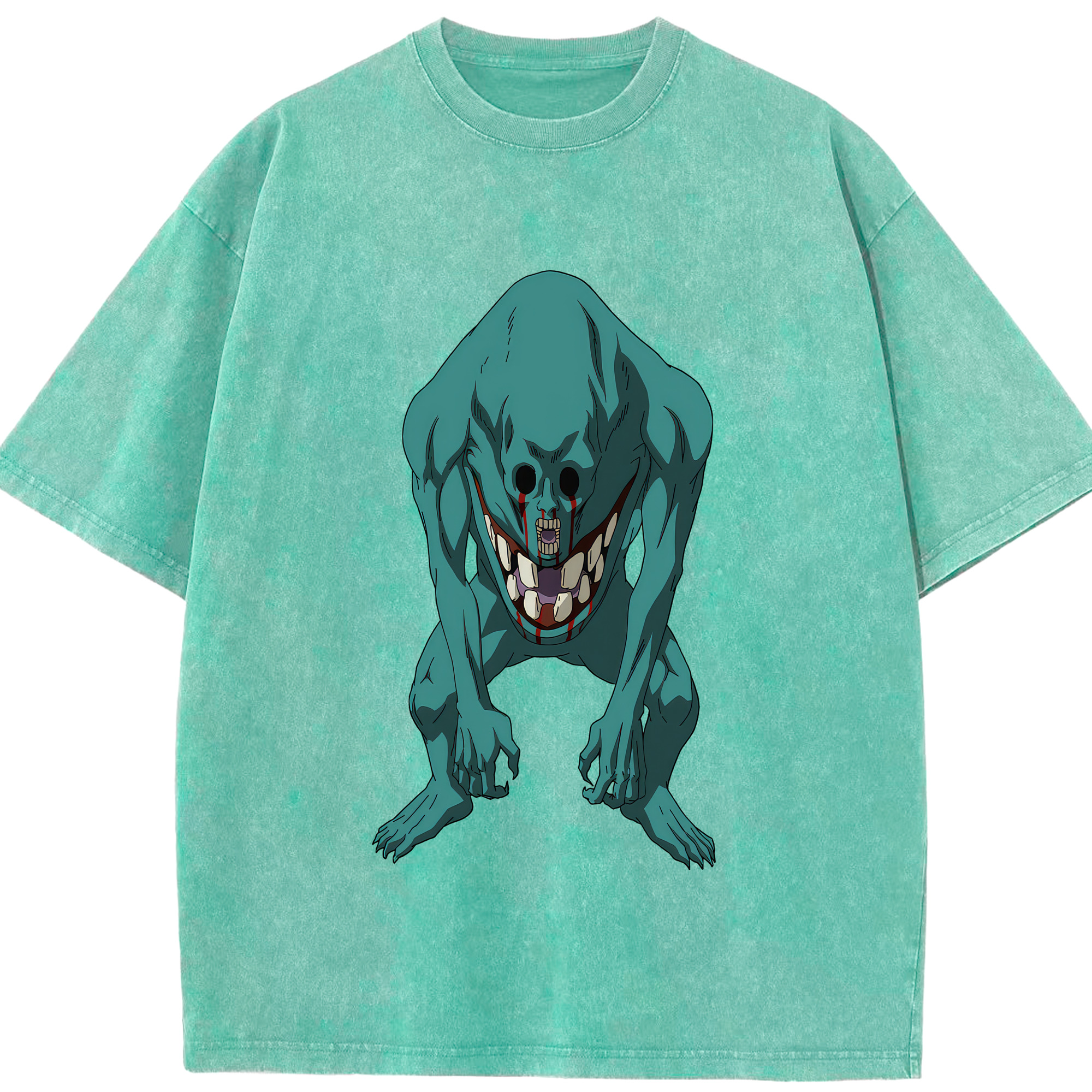 （画像用） 呪術廻戦 Jujutsu Kaisen 綿100% ヴィンテージ風 半袖Tシャツ（フロントプリント）